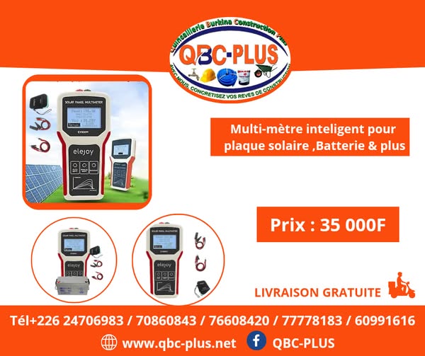 Multi-mètre numérique Solaire